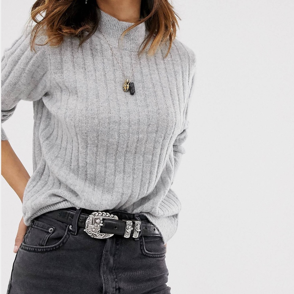 ASOS Y.A.S High-neck Brushed Ribbed Sweater